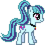 Size: 90x90 | Tagged: safe, artist:botchan-mlp, sonata dusk, earth pony, pony, equestria girls, g4, animated, blinking, cute, desktop ponies, equestria girls ponified, female, gif, mare, pixel art, ponified, simple background, solo, sonatabetes, sprite, standing, transparent background