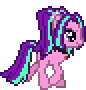 Size: 86x90 | Tagged: safe, artist:botchan-mlp, aria blaze, earth pony, pony, equestria girls, g4, animated, ariabetes, cute, desktop ponies, equestria girls ponified, female, gif, mare, pixel art, ponified, simple background, solo, sprite, transparent background, trotting, walking