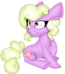 Size: 3493x4000 | Tagged: safe, artist:partypievt, oc, oc only, oc:sepia, oc:seypiey oulomenohn, earth pony, pony, high res, looking up, raised eyebrow, simple background, sitting, solo, transparent background, wingding eyes