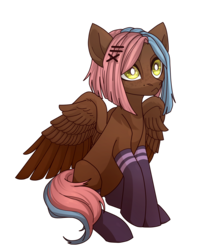 Size: 1645x1978 | Tagged: safe, artist:miioko, oc, oc only, pegasus, pony, female, mare, simple background, sitting, solo, transparent background