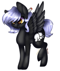 Size: 1341x1599 | Tagged: safe, artist:czywko, artist:ohhoneybee, oc, oc only, oc:cloudy night, pegasus, pony, collaboration, ear fluff, female, heart eyes, mare, simple background, solo, transparent background, wingding eyes