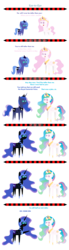 Size: 1000x3600 | Tagged: safe, artist:sketchmcreations, nightmare moon, princess celestia, princess luna, alicorn, pony, g4, cewestia, cute, female, filly, filly celestia, filly luna, height difference, jealous, pink-mane celestia, pointy ponies, s1 luna, simple background, transparent background, woona, younger