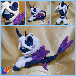 Size: 2000x2000 | Tagged: safe, artist:1stastrastudio, princess luna, seapony (g4), g4, beads, collage, high res, irl, photo, plushie, solo