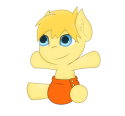 Size: 1024x951 | Tagged: safe, artist:the-crusader-network, pony, diaper, kenny mccormick, male, ponified, simple background, solo, south park, transparent background