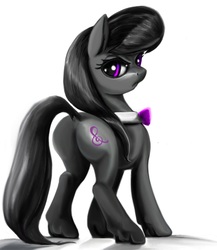 Size: 900x1035 | Tagged: safe, artist:ponsce, octavia melody, earth pony, pony, g4, bowtie, butt, female, plot, solo, treblebutt, underhoof