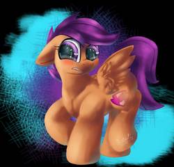Size: 1273x1222 | Tagged: safe, artist:kitkatumbreon, scootaloo, pegasus, pony, g4, female, filly, solo, the cmc's cutie marks