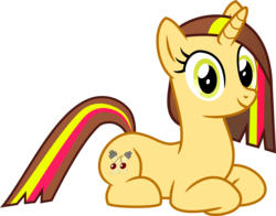 Size: 10239x8022 | Tagged: safe, artist:itspeahead, oc, oc only, oc:cherry lights, pony, unicorn, g4, absurd resolution, cutie mark, green eyes, lying, lying down, show accurate, simple background, smiling, solo, transparent background, vector