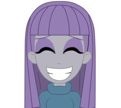 Size: 1500x1340 | Tagged: dead source, safe, artist:mashoart, maud pie, equestria girls, g4, cute, eyes closed, female, grin, maudabetes, simple background, smiling, solo, when she smiles, white background