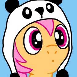 Size: 809x809 | Tagged: safe, artist:pieflavoredpie, scootaloo, panda, g4, clothes, costume, female, solo