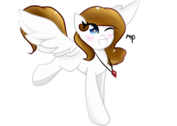 Size: 1100x780 | Tagged: safe, artist:celeslun03, oc, oc only, pegasus, pony, female, mare, simple background, solo, spread wings, transparent background