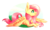 Size: 646x383 | Tagged: safe, artist:blitsazalisdash, artist:micky-ann, fluttershy, pegasus, pony, g4, collaboration, female, prone, solo