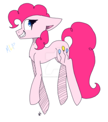 Size: 1024x1158 | Tagged: safe, artist:shadowfan1024, pinkie pie, pony, g4, female, simple background, smiling, solo, transparent background, watermark