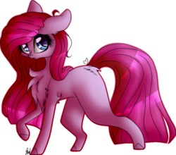 Size: 815x717 | Tagged: safe, artist:flaming-rainbow78, artist:sweetmelon556, pinkie pie, earth pony, pony, g4, chest fluff, female, pinkamena diane pie, raised hoof, simple background, solo, transparent background