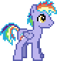 Size: 80x86 | Tagged: safe, artist:botchan-mlp, rainbow blaze, pegasus, pony, g4, animated, blinking, desktop ponies, gif, male, pixel art, simple background, solo, sprite, stallion, transparent background