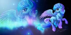 Size: 1024x512 | Tagged: safe, artist:novaintellus, oc, oc only, oc:northern lights, pegasus, pony, female, mare, solo