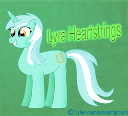 Size: 1360x1233 | Tagged: safe, artist:cyber-murph, lyra heartstrings, g4, adorable face, cute, female, lyrabetes, signature, smiling, solo