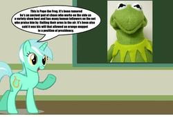 Size: 886x600 | Tagged: safe, lyra heartstrings, g4, chalkboard, comments locked down, human studies101 with lyra, kermit the frog, male, meme, pepe the frog, the muppets