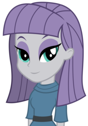 Size: 3400x4820 | Tagged: safe, artist:lifes-remedy, edit, maud pie, equestria girls, g4, absurd resolution, clothes, female, inverted mouth, lidded eyes, looking at you, makeup, maudabetes, pretty, simple background, smiling, solo, vector, when she smiles, white background