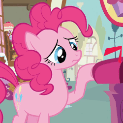 Size: 500x500 | Tagged: safe, screencap, pinkie pie, earth pony, pony, g4, season 3, wonderbolts academy, animated, chubby, cropped, female, frown, gif, happy, mailbox, mare, open mouth, reaction image, sad, solo