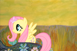 Size: 1148x768 | Tagged: safe, fluttershy, butterfly, g4, female, gay purr-ee, solo