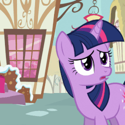 Size: 507x508 | Tagged: safe, screencap, pinkie pie, twilight sparkle, earth pony, pony, unicorn, g4, wonderbolts academy, animated, cropped, cute, duo, eye contact, female, floppy ears, frown, gif, happy, looking at each other, mailbox, messy mane, open mouth, pinkie being pinkie, ponk, raised hoof, smiling, stuck, surprised, talking, wide eyes, worried