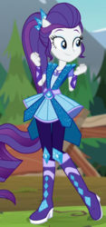 Size: 450x958 | Tagged: safe, screencap, rarity, human, equestria girls, g4, my little pony equestria girls: legend of everfree, beautiful, boots, cropped, crystal guardian, female, geode of shielding, high heel boots, magical geodes, ponied up, pony ears, ponytail, raised leg, shoes, solo, sparkles, superhero