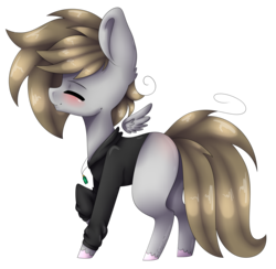 Size: 4300x4200 | Tagged: safe, artist:yeadatchantilly, oc, oc only, oc:digital dusk, pegasus, pony, absurd resolution, chibi, clothes, floating wings, male, simple background, solo, stallion, transparent background