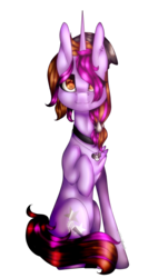 Size: 905x1500 | Tagged: safe, artist:symphstudio, oc, oc only, oc:symphony diamond, pony, unicorn, chest fluff, female, mare, raised hoof, simple background, sitting, solo, transparent background