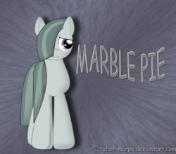 Size: 2928x2576 | Tagged: safe, artist:cyber-murph, marble pie, earth pony, pony, g4, adorable face, cute, female, hair over one eye, high res, marblebetes, mare, shy, signature, solo, standing, text