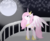 Size: 1408x1168 | Tagged: safe, artist:drekisaga, princess celestia, alicorn, pony, g4, balcony, crown, female, jewelry, looking up, mare, moon, night, peytral, pink-mane celestia, regalia, solo, younger