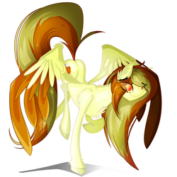 Size: 3000x3000 | Tagged: safe, artist:asimplerarity, oc, oc only, oc:pump, pegasus, pony, female, high res, mare, simple background, solo, spread wings, white background