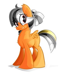 Size: 2000x2500 | Tagged: safe, artist:asimplerarity, oc, oc only, oc:clownfish, earth pony, pony, female, filly, high res, simple background, solo, white background