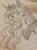 Size: 1420x1920 | Tagged: safe, artist:skywardsylphina, edit, princess celestia, alicorn, pony, g4, bust, crown, female, jewelry, mare, peytral, photo, portrait, regalia, sketch, solo, traditional art