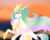 Size: 1024x819 | Tagged: safe, artist:minelvi, artist:sprinkledashyt, princess celestia, alicorn, pony, g4, collaboration, colored pupils, female, rearing, solo