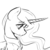 Size: 600x600 | Tagged: safe, artist:darkflame75, princess luna, alicorn, pony, lunadoodle, g4, female, grayscale, mare, monochrome, simple background, solo