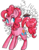 Size: 1471x1891 | Tagged: safe, artist:sunnyhoneybone, pinkie pie, g4, female, food, pi, pi day, pie, simple background, smiling, solo, transparent background