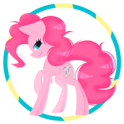 Size: 1861x1861 | Tagged: safe, artist:lixthefork, pinkie pie, earth pony, pony, g4, female, lidded eyes, pi, pi day, raised hoof, simple background, smiling, solo, transparent background