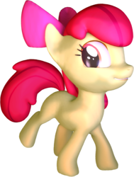 Size: 1169x1544 | Tagged: safe, artist:fillerartist, apple bloom, g4, 3d, blender, female, looking at you, render, smirk, solo