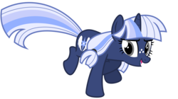 Size: 8840x4946 | Tagged: safe, artist:estories, oc, oc only, oc:silverlay, original species, pony, umbra pony, unicorn, g4, absurd resolution, female, mare, running, simple background, solo, transparent background, vector