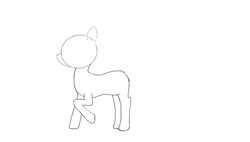 Size: 1900x1080 | Tagged: safe, artist:xixashwillxix, earth pony, pony, lineart, monochrome, raised hoof, sketch, solo