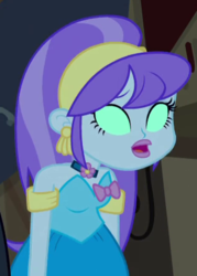 Size: 313x436 | Tagged: safe, screencap, aqua blossom, equestria girls, g4, cropped, fall formal outfits, female, glowing eyes, mind control, solo