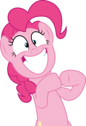 Size: 6001x8739 | Tagged: safe, artist:deratrox, pinkie pie, earth pony, pony, celestial advice, g4, .svg available, absurd resolution, excited, female, grin, happy, simple background, smiling, solo, that was fast, transparent background, vector