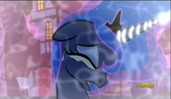 Size: 1280x738 | Tagged: safe, screencap, princess luna, pony, do princesses dream of magic sheep, g4, crying, eyes closed, female, mare, solo