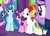 Size: 348x254 | Tagged: safe, screencap, double diamond, night glider, party favor, sugar belle, sunburst, twilight sparkle, alicorn, earth pony, pegasus, pony, unicorn, celestial advice, g4, my little pony: friendship is magic, equal four, female, horn, male, mare, smiling, stallion, twilight sparkle (alicorn), twilight's castle