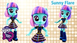 Size: 1280x720 | Tagged: safe, sunny flare, equestria girls, g4, adoraflare, customized toy, cute, doll, equestria girls minis, irl, photo, toy