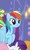 Size: 133x222 | Tagged: safe, screencap, rainbow dash, rarity, pegasus, pony, celestial advice, g4, my little pony: friendship is magic, flying, picture for breezies, wings