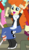 Size: 292x496 | Tagged: safe, screencap, golden hazel, normal norman, paisley, velvet sky, watermelody, equestria girls, g4, my little pony equestria girls: friendship games, background human, beret, bleachers, boots, clothes, cropped, cup, flower, high heel boots, long skirt, shoes, sitting, skirt, solo focus