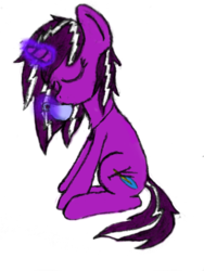 Size: 620x826 | Tagged: safe, artist:vulsegardt, oc, oc only, pony, unicorn, drinking, eyes closed, female, food, magic, mare, simple background, sitting, solo, tea, telekinesis, transparent background