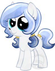 Size: 505x654 | Tagged: safe, artist:tambelon, oc, oc only, oc:lapis lazuli, crystal pony, pegasus, pony, female, filly, jewelry, next generation, offspring, parent:king sombra, parent:oc:opalescent pearl, parents:canon x oc, solo, watermark
