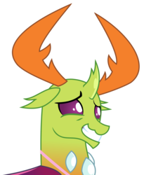 Size: 3522x4297 | Tagged: safe, artist:sketchmcreations, thorax, changedling, changeling, celestial advice, g4, :3, adorkable, cute, dork, floppy ears, high res, king thorax, male, more fun than it sounds, sheepish grin, simple background, solo, that was fast, thorabetes, transparent background, vector